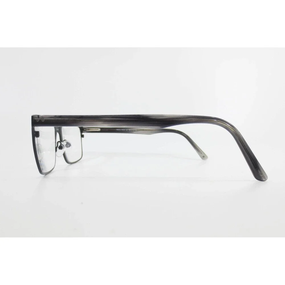 Robert Mitchel XL RMXL 6002 BK Eyeglass Frames Black Grey Rectangle 58-18-150